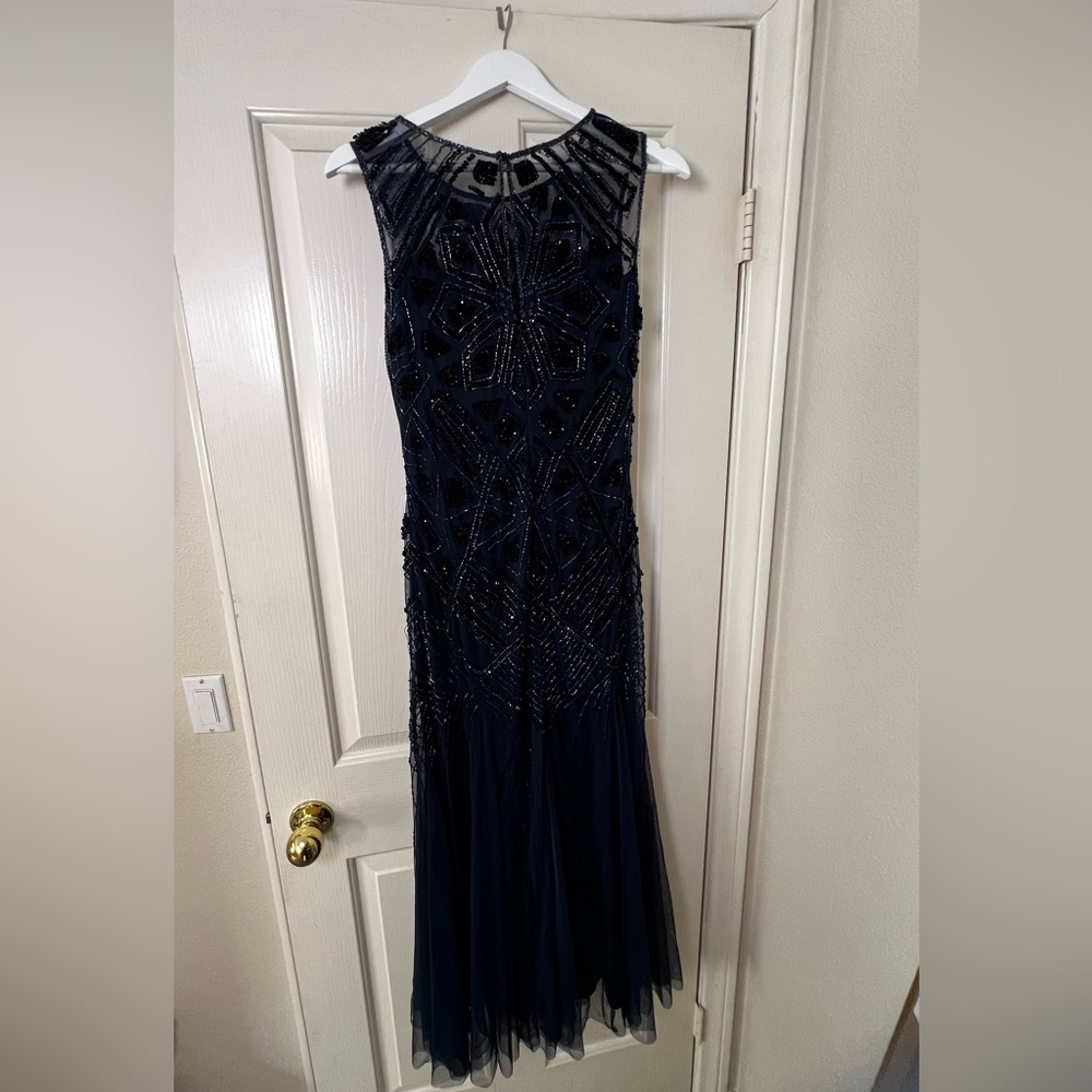 Pisarro Nights Beaded Evening Gown – Size 6 – NWOT – Midnight Navy
Retail: $250